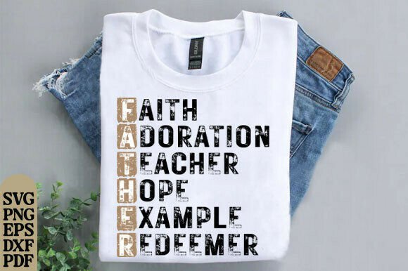 Christian Father's Day Graphics for T-Shirt Designs