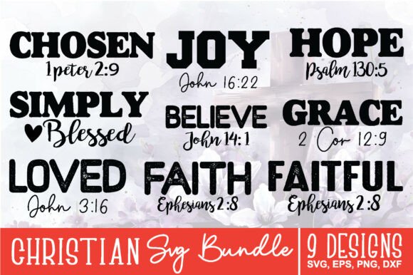 Christian Quotes Bible Verse SVG Graphics for T-Shirt Designs