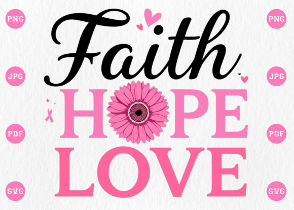 Faith Hope Love Jesus SVG Graphics for T-Shirts
