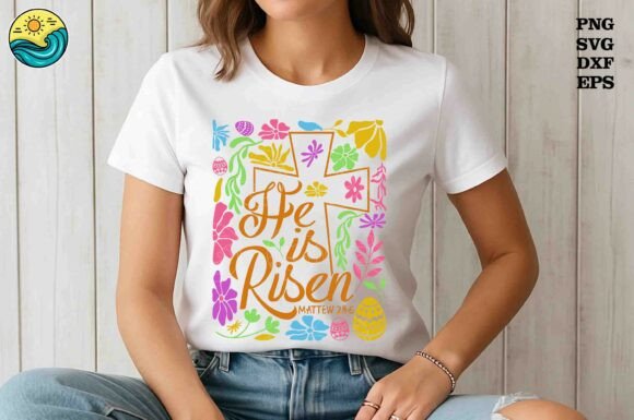 He is Risen SVG: A Designer Review of This Christian Easter Cross Graphic for T-Shirt Projects