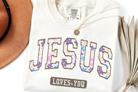 Jesus Loves You SVG Christian PNG Graphics & T-Shirt Designs
