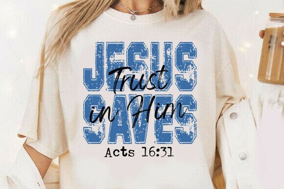Jesus Saves Christian Shirt Design Review for Embroidery