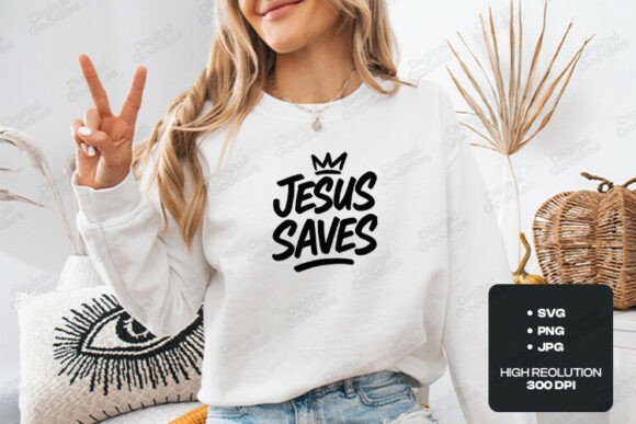 Jesus Saves Christian SVG Design for T-Shirt Graphics