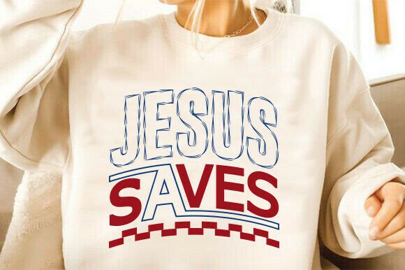 Jesus Saves SVG: Christian Graphics for T-Shirt Designs
