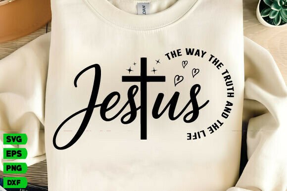 Jesus the Way SVG: 100 Christian Quote Designs